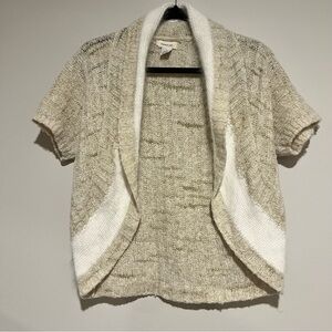 Sleeping on Snow | Angora wool blend scoop short sleeve cardigan Women’s size S